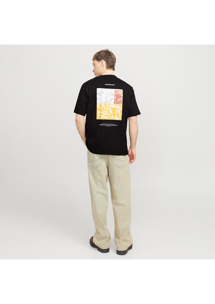 Split Back Crew Neck Erkek Siyah Yuvarlak Yaka Tişört modelleri