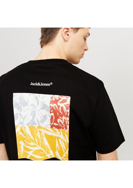 Split Back Crew Neck Erkek Siyah Yuvarlak Yaka Tişört fırsatları