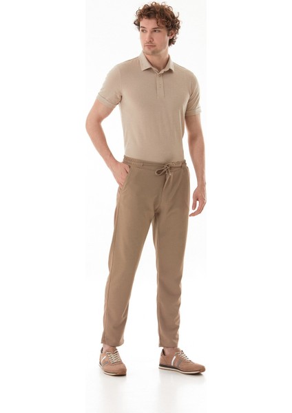 Beli Bağlamalı Düğmeli Jogger Pantolon