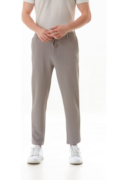 Waffle Kumaş Beli Bağlamalı Jogger Pantolon
