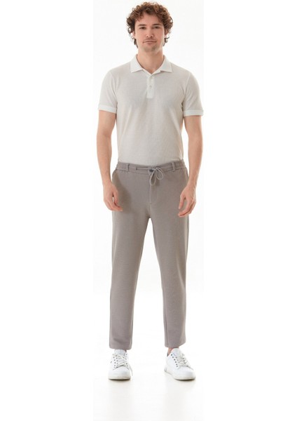 Waffle Kumaş Beli Bağlamalı Jogger Pantolon