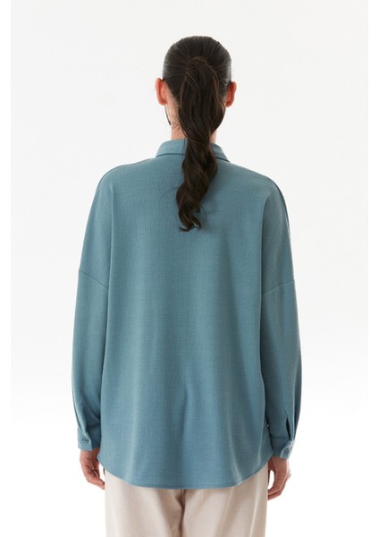 Basic Jakarlı Oversize Gömlek