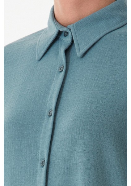 Basic Jakarlı Oversize Gömlek