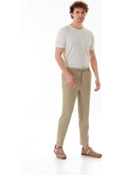 Waffle Kumaş Beli Bağlamalı Jogger Pantolon modelleri