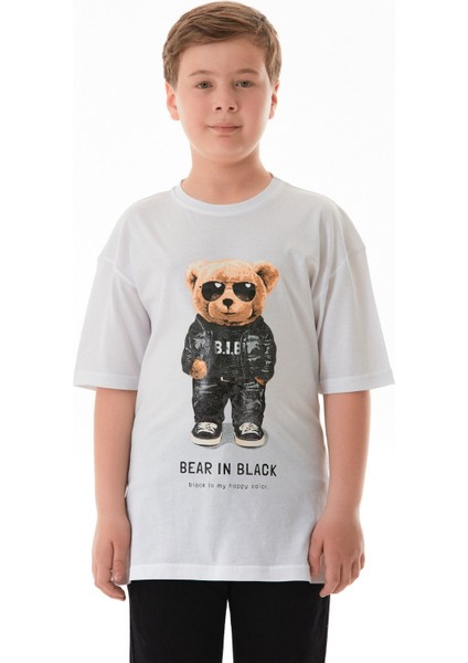 Ayıcık Baskılı Erkek Çocuk Tişört