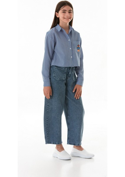 Çift Cepli Kız Çocuk Baggy Pantolon indirimleri