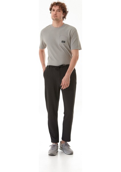 Waffle Kumaş Beli Bağlamalı Jogger Pantolon