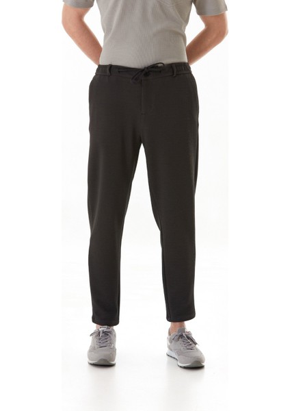 Waffle Kumaş Beli Bağlamalı Jogger Pantolon