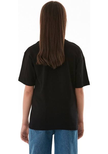 Kalp ve Love Yazı Baskılı Kız Çocuk Oversize Tişört indirimleri