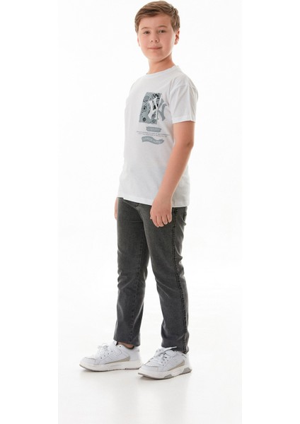%100 Pamuk Uzay Baskılı Erkek Çocuk Tişört fiyatları