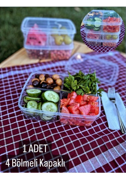 Şeffaf taşınabilir geniş saklama kutusu, piknik ve öğünler için ideal, turuncu renkli