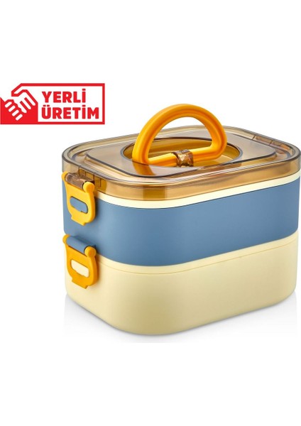 Yeni Nesil Sefer Tası Lunch box Beslenme Kabı Paslanmaz Çelik 1300 ml
