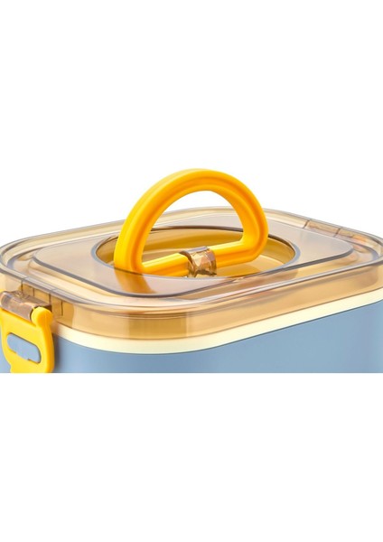 Yeni Nesil Sefer Tası Lunch box Beslenme Kabı Paslanmaz Çelik 1300 ml
