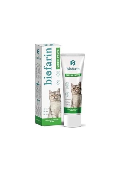 Kediler Için Multi Paste 100GR Destekleyici Tüy Yumak Önleyici Multivitamin Macun - Kedi Vitamini