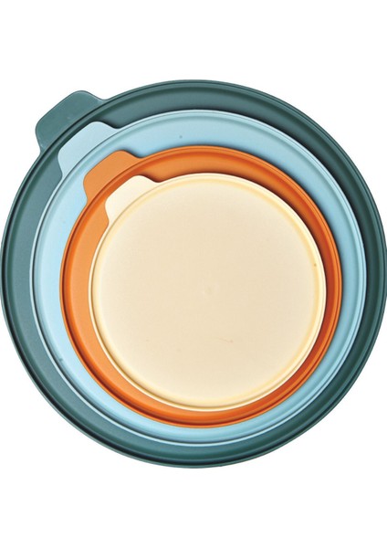 4 Boy Kapaklı Yuvarlak Aura Saklama Kabı Seti Aura Çırpma Kabı (7,5 Lt + 4lt + 2lt + 1lt)