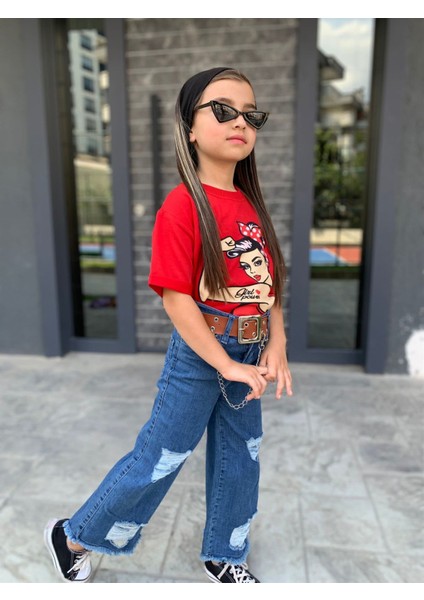 Girls Ispanyol Zincir Detaylı Takım modelleri