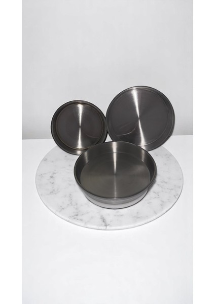 3'lü Paslanmaz Fırın Tepsisi Seti 19-23-25 cm fiyatları