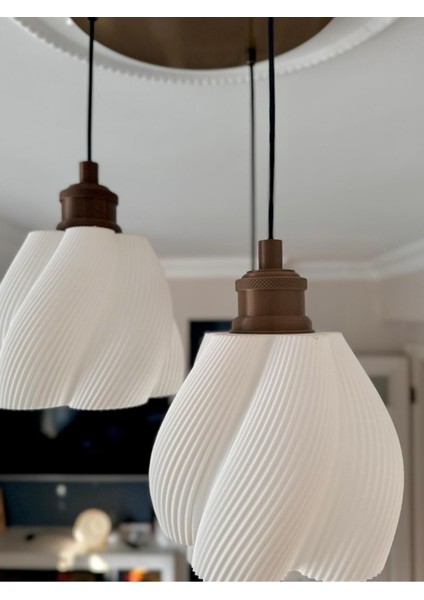 Luminaura 3'lü Eskitme Sarkıt Avize-3 Başlıklı Avize Modern Bohem E27 Yatak Odası Salon Yemek Odası
