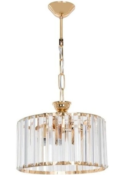Modern Lüks Kristal Taşlı Gold Avize