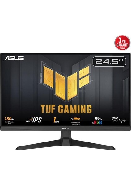 24.5" IPS Tuf Gamıng VG259Q3A 1ms 180Hz HDMI Gaming Monitör (1920 x 1080)