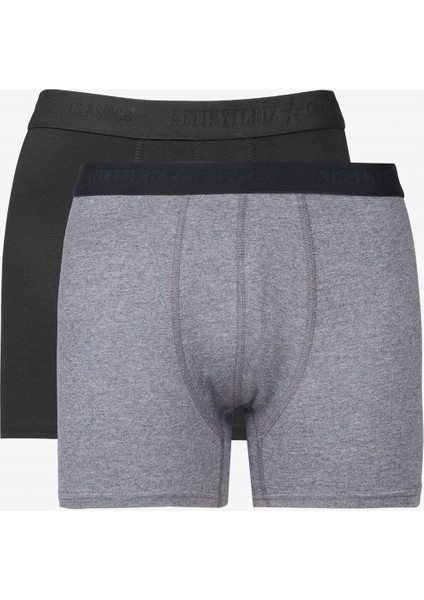 Pamuklu 2'li Paket Esnek Boxer