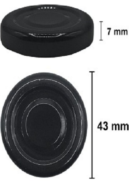 Mini-Küçük 40 cc Cam Kavanoz Numune, Mama,reçel,bal, Düğün ve Kına Şekerleme Siyah Kapaklı Kavanozu