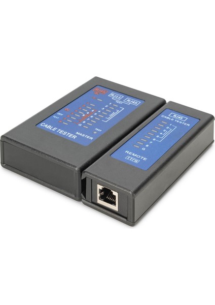 Dıgıtus Cable Tester, Network, RJ45, Single Side Tester Main Device, Remote Unit, Poe Tester, With Case