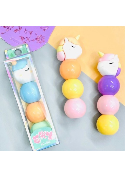 Unicorn Fosforlu 3'lü Kalem Seti
