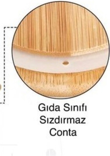 6'lı Bambu Kapaklı Cam Vakumlu Kavanoz Takımı, 1,3 L, turuncu renk fırsatları