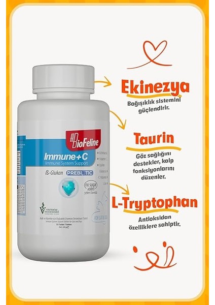 Immune C Tablet ve Kedi ve Köpekler Için Desteği ve 75 Tablet modelleri