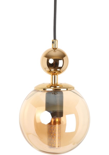 Misket Gold Kaplama Bal Camlı Avize
