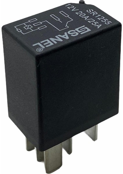 12V RÖLE 5 UÇLU 20/25 A MİKRO (ÇİFT PLATİN) (DİRENÇLİ) (30-85-86-87-87A)