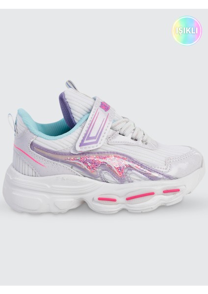 Mp Kız Çocuk Spor Ayakkabı 26-30 Numara Beyaz-Mor