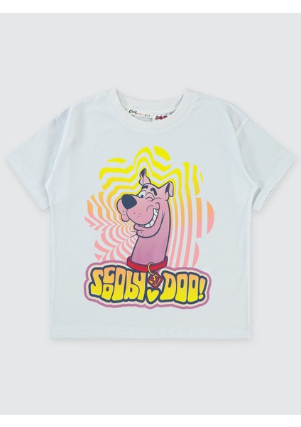 Scooby Doo Kız Çocuk Tişört 6-9 Yaş Beyaz