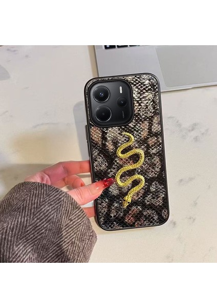 Xiaomi Redmi Note 14 4g Uyumlu Kılıf Zebana Golden Serpent Silikon Kılıf Siyah fiyatları