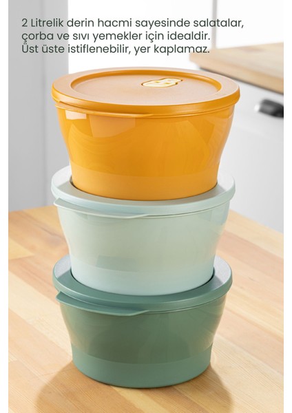3'lü renkli mikrodalga kapaklı saklama kabı seti fiyatları