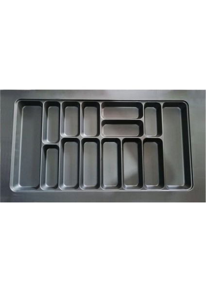 85x49 cm ayarlanabilir gri çekmece içi 14 gözlü kaşıklık modelleri