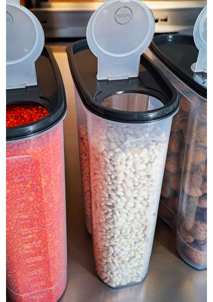 6'lı 6 litrelik antrasit gri şeffaf saklama kutu seti, dayanıklı ve şık tasarım indirimleri