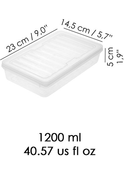 4'lü Şeffaf Kapaklı Mikrodalga Uyumlu Saklama Kabı - Organizer Düzenleyici Gıda Erzak Kabı 4 x 1200 ml