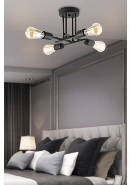 Glam 4 Lü Modern Plafonyer Genç Odası Mutfak Yatak Odası Avize