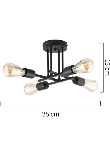 Glam 4 Lü Modern Plafonyer Genç Odası Mutfak Yatak Odası Avize