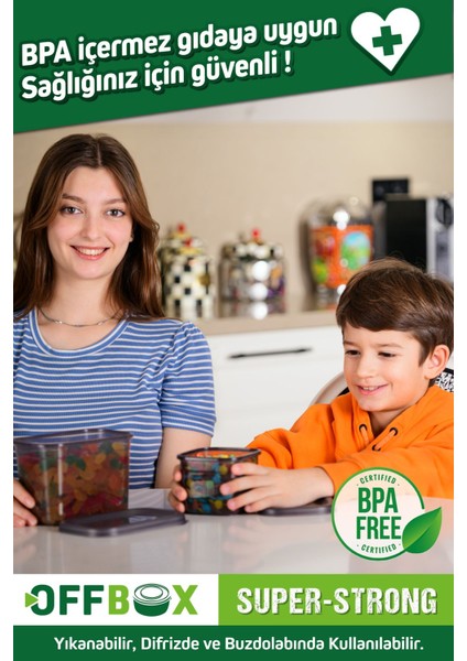 18 Li Dikdörtgen Erzak Bakliyat Saklama Kabı Baharat Seti 1,2-2-3,2 lt 40 Etiketli SET-18D