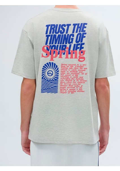 Rodobe Erkek Basic Sırt Baskılı Rahat Kesim Beyaz T-shirt 1225842826089 modelleri