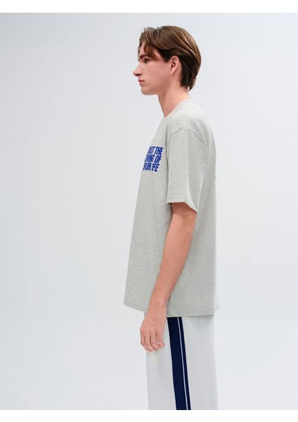 Rodobe Erkek Basic Sırt Baskılı Rahat Kesim Beyaz T-shirt 1225842826089 fırsatları