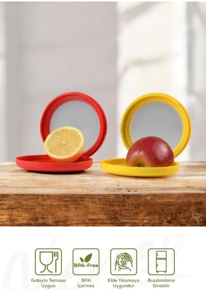 3'lü Renkli Meyve ve Sebze Saklama Kabı Seti, Plastik, 0-3 L, Parça Sayısı 3 modelleri