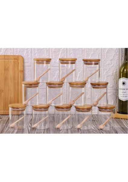 Şık ve pratik silikon kapaklı borosilikat cam baharatlık takımı, 36 parça, 250 ml fırsatları