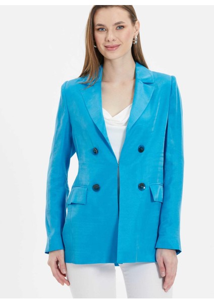 Standart Mavi Kadın Ceket 25YSL1456