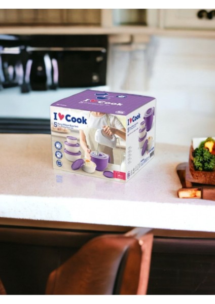 Mor renkli 5 parçalı karıştırma ve mikser kase seti, pratik kullanım sağlar. modelleri