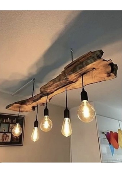 Modern Ahşap Avize Salon Avize Örümcek Avize