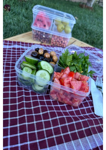 3'lü Turuncu Şeffaf Saklama Kutusu, Pratik ve Hafif Öğün Saklama Seti fırsatları